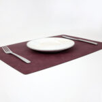 Shtroje për Tavolina 2 anë - Lëkurë Sintetike Velvet -  32x45 - Vishnje (Standard) - Figura 2