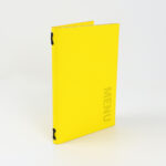 Menu Lëkurë Dopio me Llastik A5 15x22 - (E Verdhë)