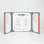 Menu Papercoat 3 ndarje me xhepa (Gri)