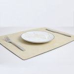 Shtroje për Tavolina 1 anë - Lëkurë Sintetike Velvet -  32x45 - Krem - Figura 2